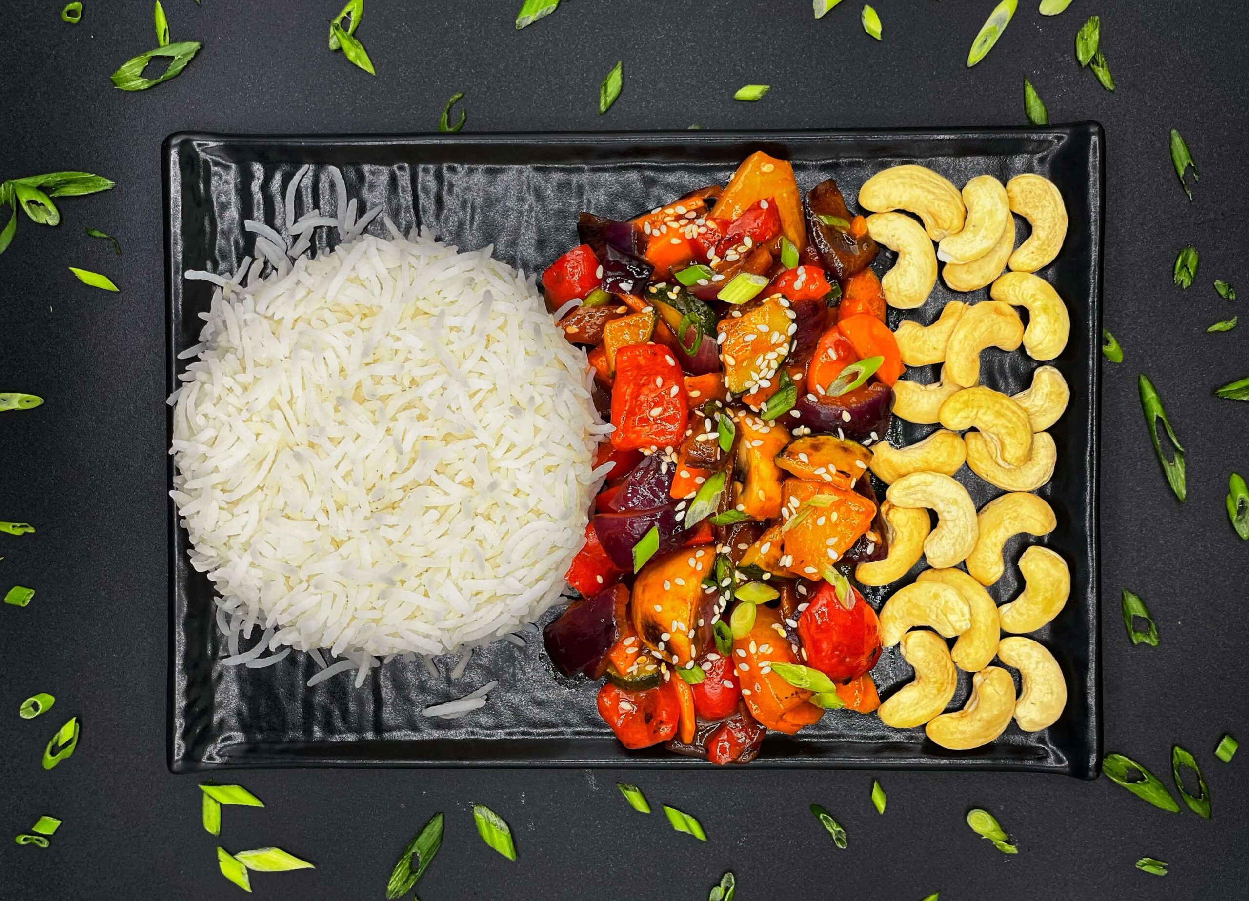 Веган кешью теппаньяки