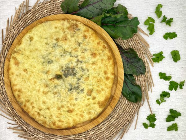 Осетинский пирог с листьями свеклы и сыром