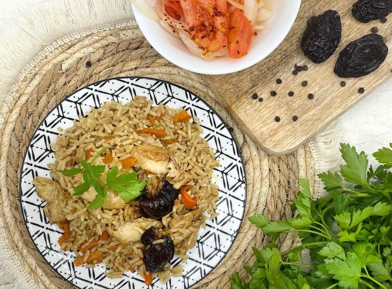 Plov with chicken