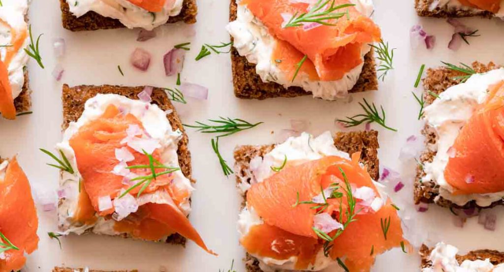 Mixed finger food platter with tartlets, bruschetta, and canapés for Limassol catering